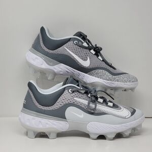 Nike Alpha Huarache Elite 4 MCS Mens Size 14 FD6221-012 Gray Baseball Cleats New